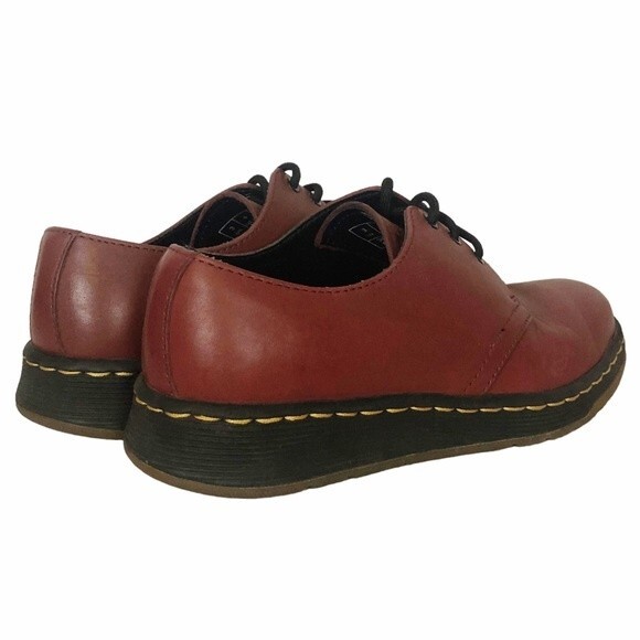 NWOT CAVENDISH Light Dr Martens Cherry Red Leather Shoes - Picture 7 of 13